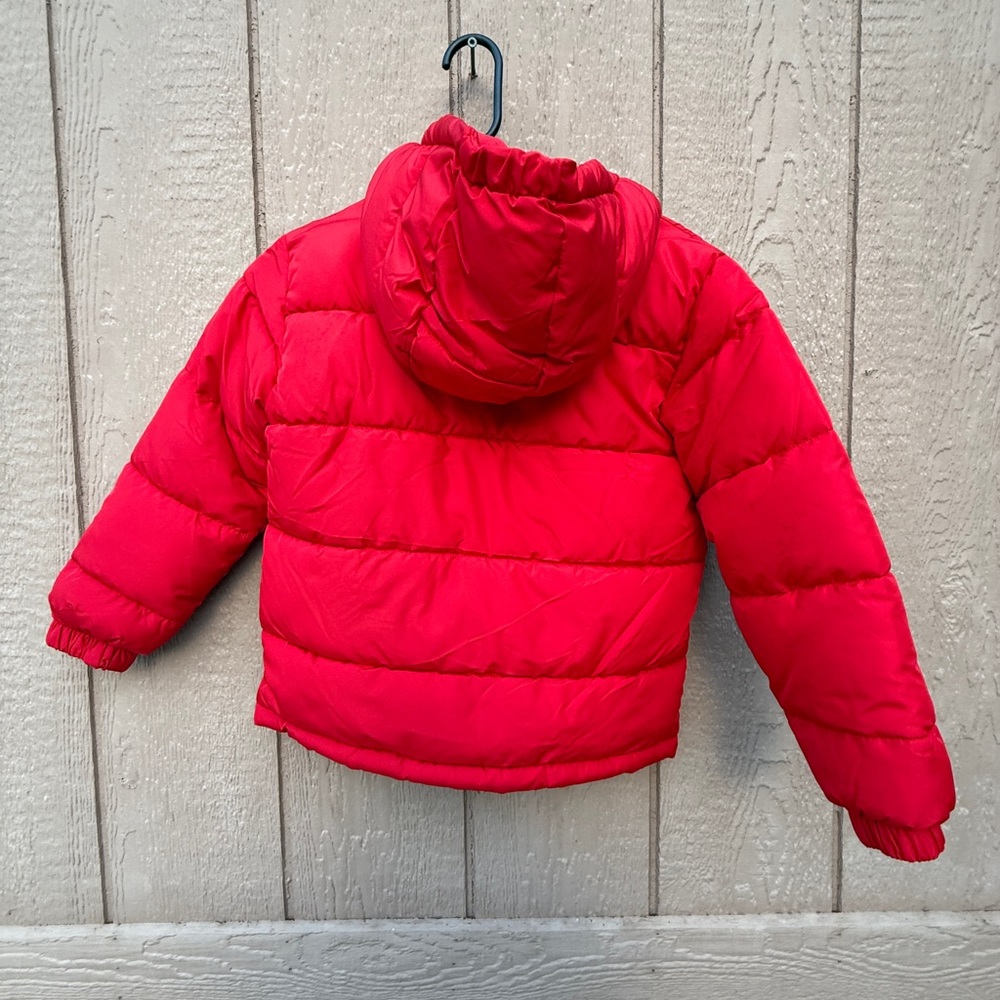 Swiss Tech Kids Red Hooded Puffer Jacket size 8 unisex - Picture 2 of 4